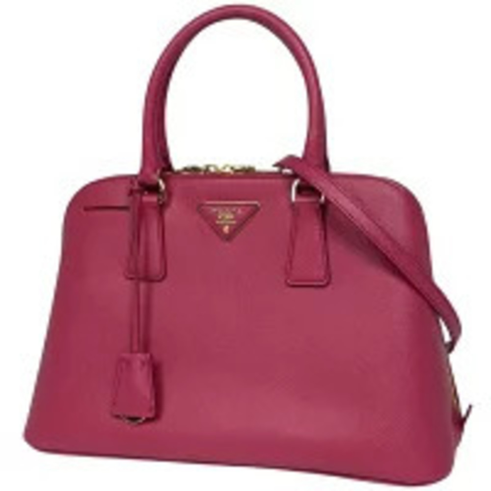 Prada Plate 2way Shoulder Bag Promenade Saffiano Leather Pink